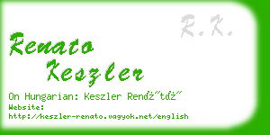 renato keszler business card